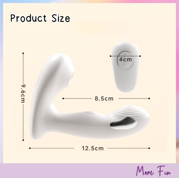 White Shock 2in1 Sucker&Double Vibrators (พร้อมส่ง) - Image 12
