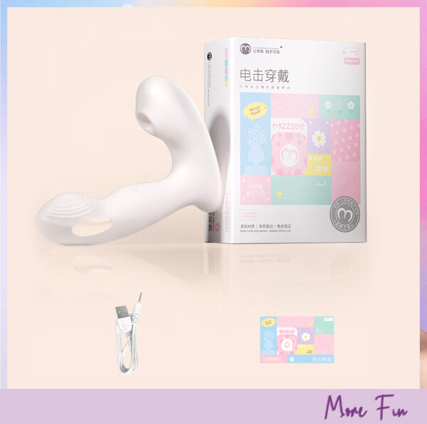 White Shock 2in1 Sucker&Double Vibrators (พร้อมส่ง) - Image 15