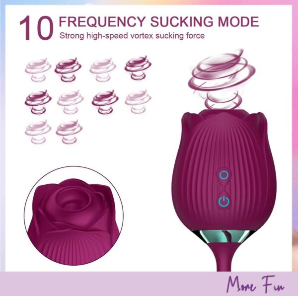 Purple Rose 2in1 Sucking&Finger Vibrating (พร้อมส่ง) - Image 3