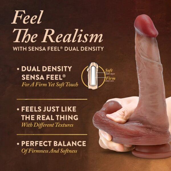 Renaissance By Blush® | DaVinci 8 Inch Realistic With Sliding Foreskin & Squeezable Balls (พร้อมส่ง) - Image 4