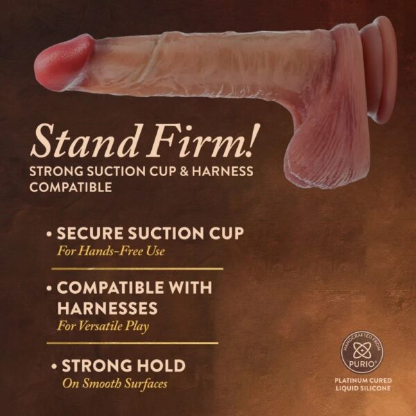 Renaissance By Blush® | DaVinci 8 Inch Realistic With Sliding Foreskin & Squeezable Balls (พร้อมส่ง) - Image 5