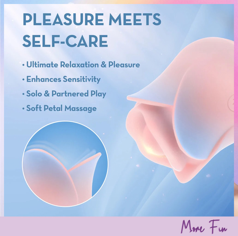 Blush Kissing Rose Floral Vibrator With ‘French Kiss’ (พร้อมส่ง) - Image 5