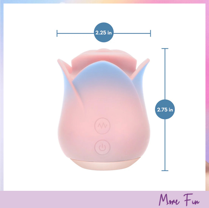 Blush Kissing Rose Floral Vibrator With ‘French Kiss’ (พร้อมส่ง) - Image 9