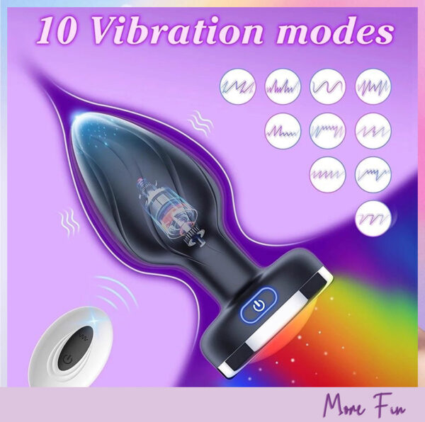 Anal Plug Vibrator&Lights With Remote Control (พร้อมส่ง) - Image 3