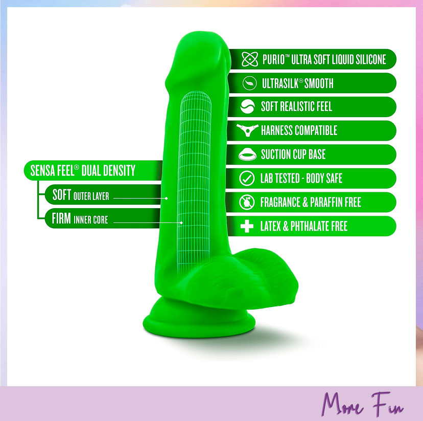 Blush Neo Elite 6.5" Realistic Silicone Dildo Green (พร้อมส่ง) - Image 2